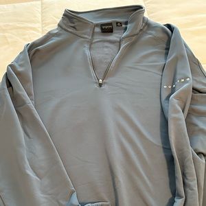 Dunning Light Blue 1/4 Zip Pullover; XXL